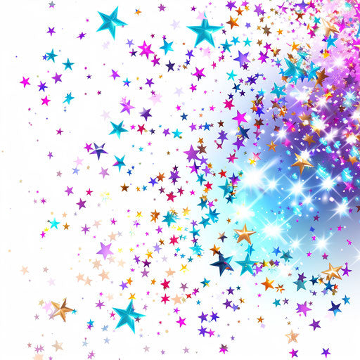 Realistic sparkle clipart on flat white background