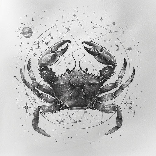 Cancer Zodiac Tattoo Artistic Design