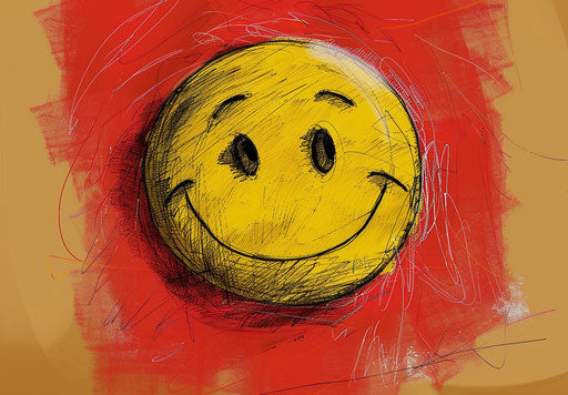 Smiling face drawing with hair clipart image