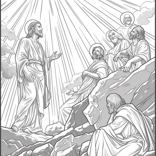 Jesus' transfiguration on the mountain