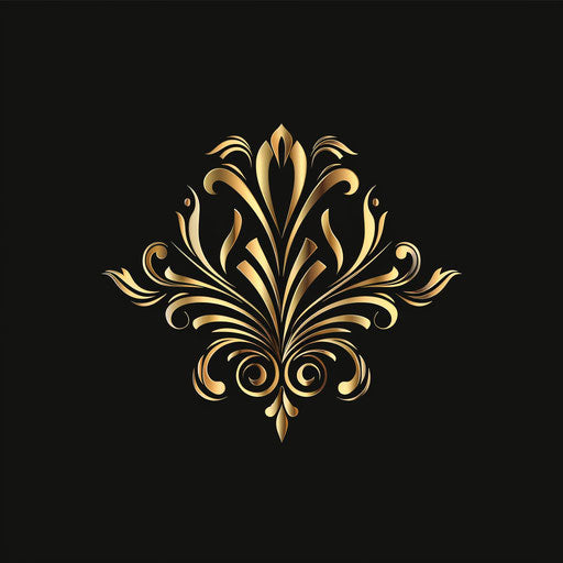 Luxury vectorstock logo with gold accents on black background