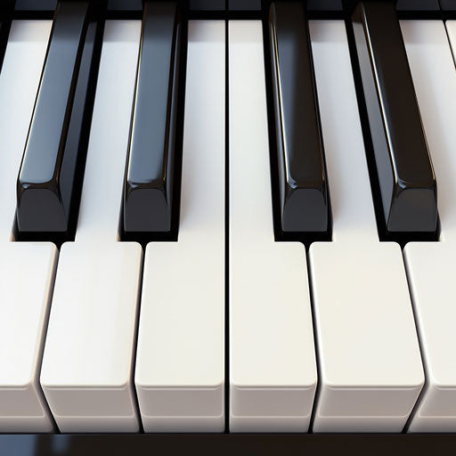 Realistic illustration of piano keys