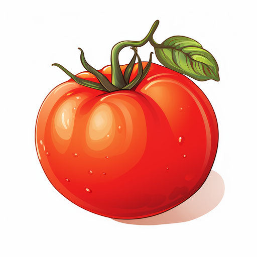 Tomato clipart in the style of Pastel Colors Art, on white background