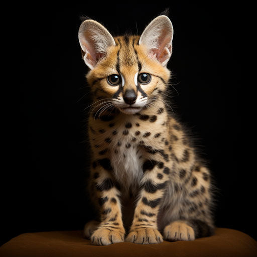 A serval cat kitten
