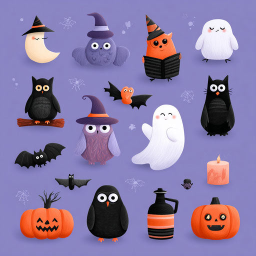 Charming Collection of Halloween Illustrations