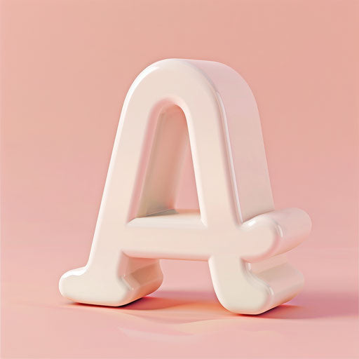 Realistic spelling clipart on flat pastel peach background