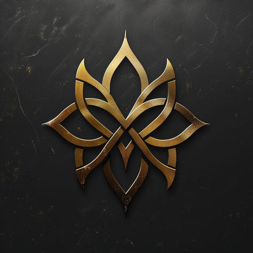 Luxury logo for YouTuber with gold accents on black background, highlighting sophistication
