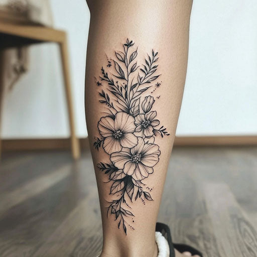 Illuminated Lower Leg Tattoos For Females Tattoo Kit