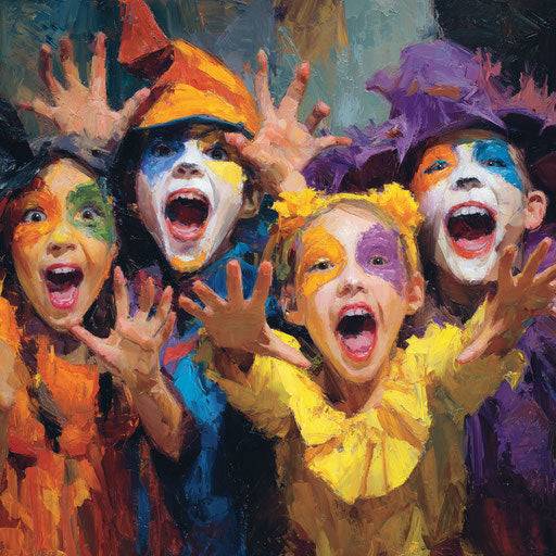 Joyful Halloween Spirit Celebrated by Children