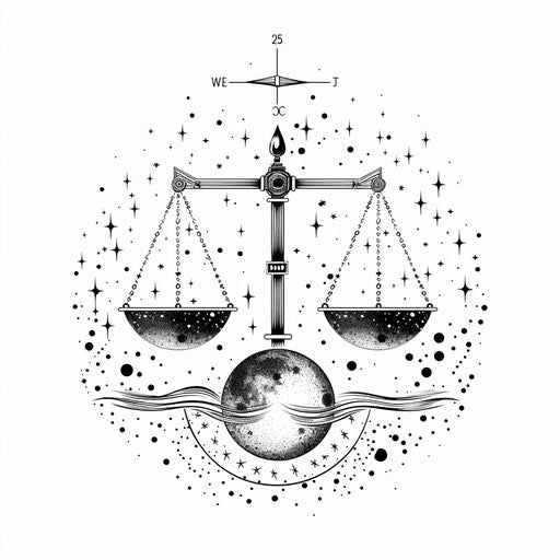Tattoo sketch of the Libra constellation