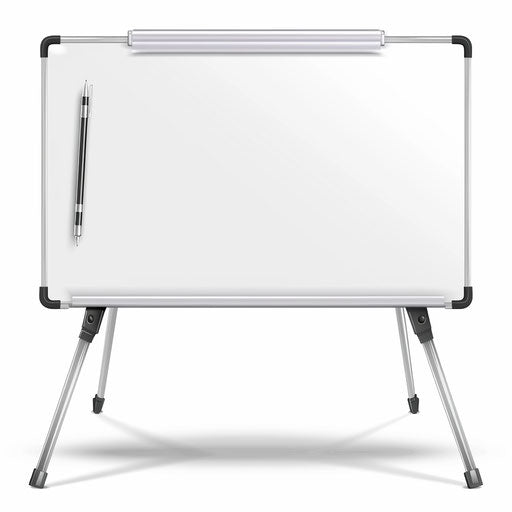 Photorealistic illustration of a whiteboard on white background