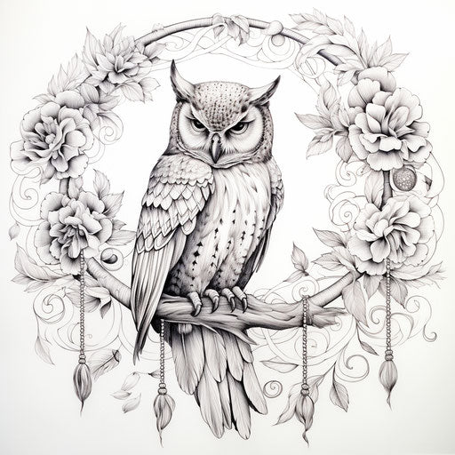 Owl in dreamcatcher