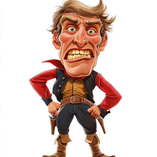 Humorous caricature of a Meriwether Lewis clipart image