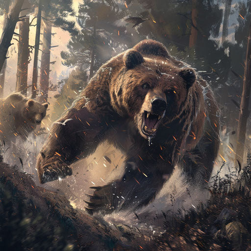 Brave defense of territory by a bear