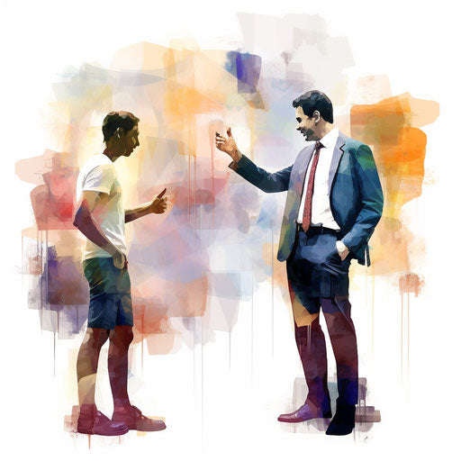 Impressionistic feedback clipart on white background