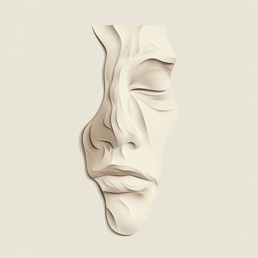 Fear silhouette on cream background