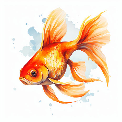 Goldfish in Oil Painting Style