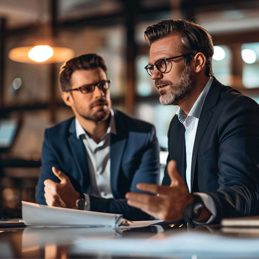 Image of a businessman as a mentor, guiding young entrepreneurs