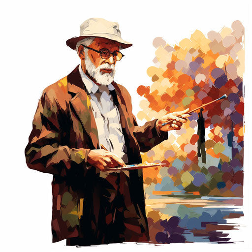 Character clipart in the style of Impressionistic Art
