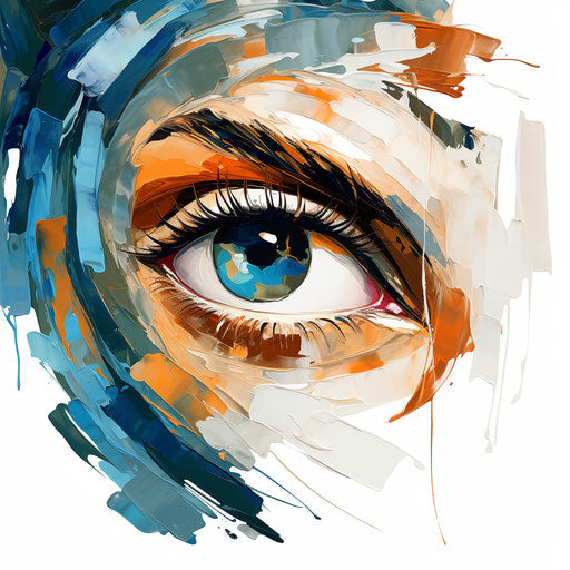 Focused clipart in the style of oil painting, on a white background