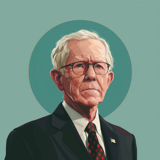 Photo realistic president clipart on serene aqua background