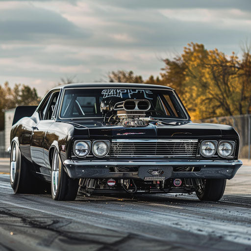 1967 Chevrolet Bel Air prepared for drag race