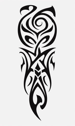 Tribal style tattoo design with celtic knotting artwork