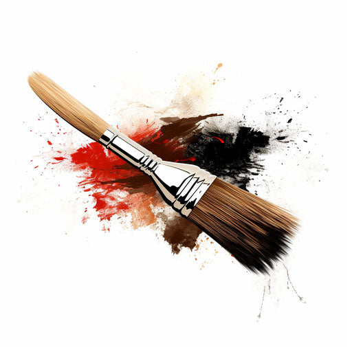 Brush clipart in the style of Chiaroscuro Art