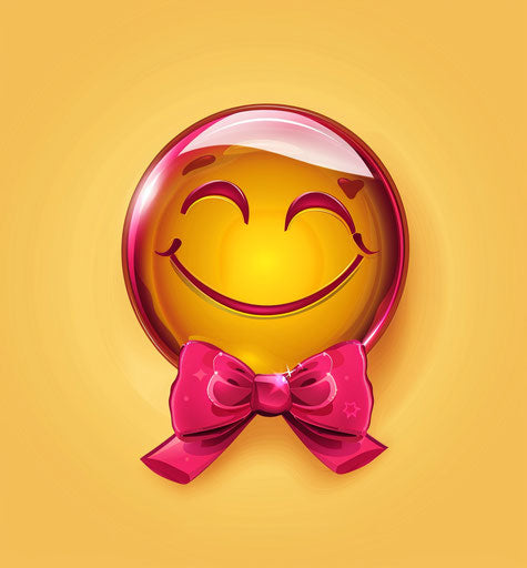 Happy girl with pink bow smiling face illustration