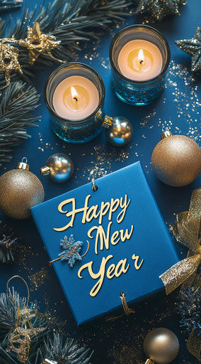 Festive Happy New Year Card Greeting Greeting Designs
