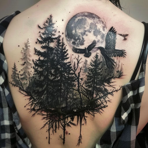 Natural tattoos with a dark fantasy twist