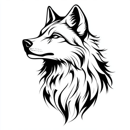 Bold wolf silhouette for simple tattoo designs for men