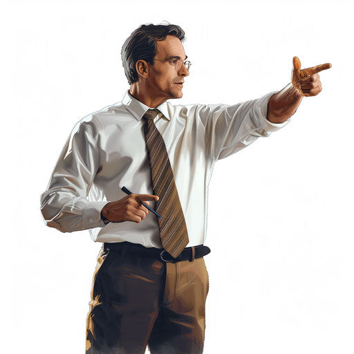 Teacher teaching clipart in a photorealistic style