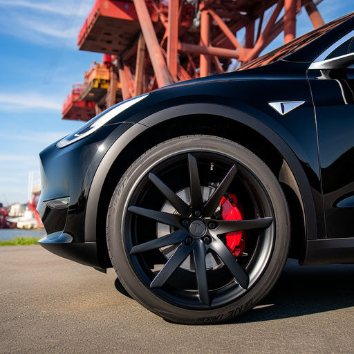 Modern alloy rims for Tesla Model Y