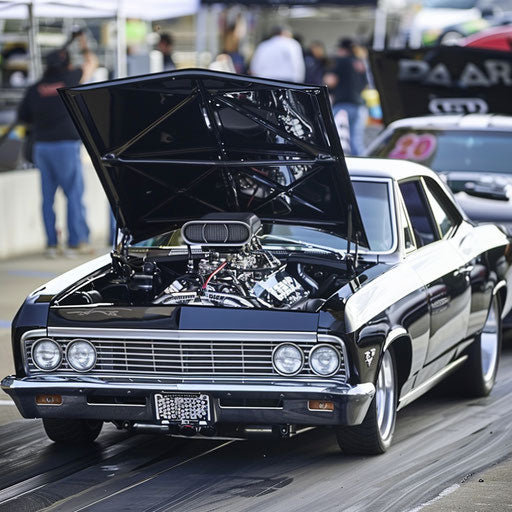 1967 Chevy Bel Air ready for drag race with engine upgrade