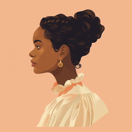 Realistic history clipart on flat pastel peach background