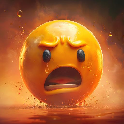 Intriguingly Taboo Emoticon with Crying Face