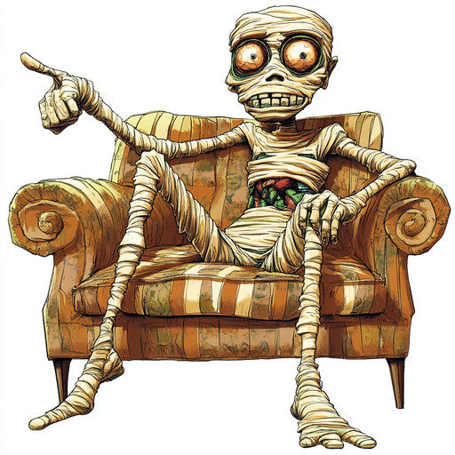 Engaging Mummy Caricature Clipart for Creative Projects