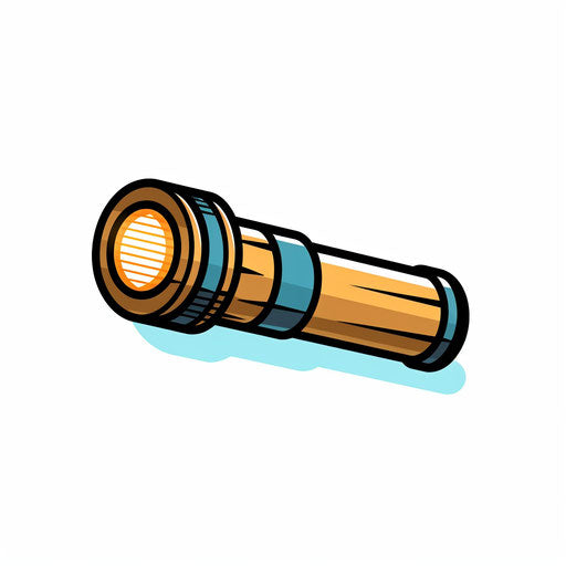 Flashlight clipart in Minimalist style, on white background