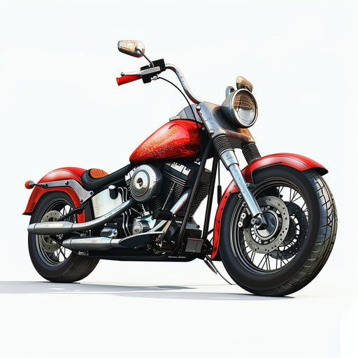 Motor clipart in a photo realistic style on flat white background