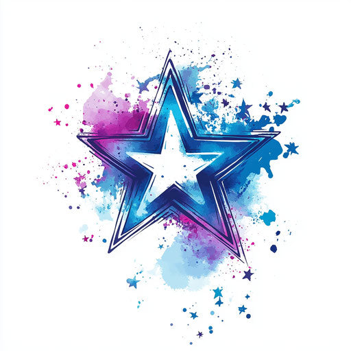 Fantastical Star Tattoo On Hand Tattoo Outlines