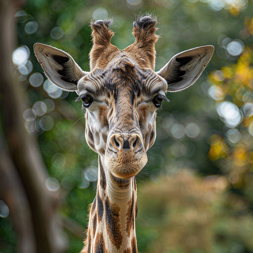 Giraffe closeup face