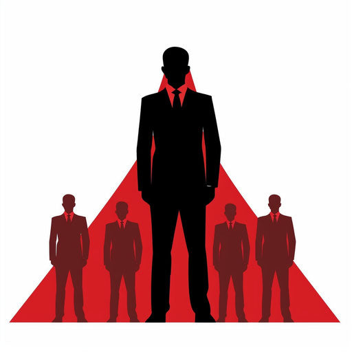 Leadership illustration in Minimalist style, on white background