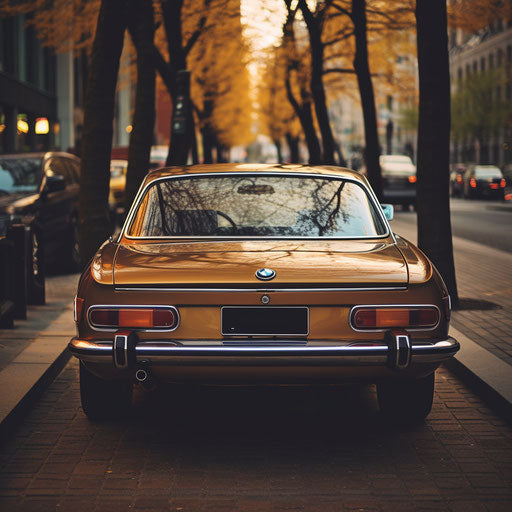 Classic BMW car seen from the rear
