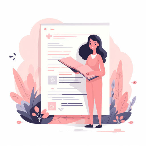 Contract clipart in the style of Pastel Colors Art