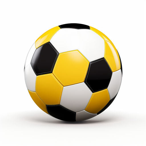 Minimalist soccer ball illustration on white background