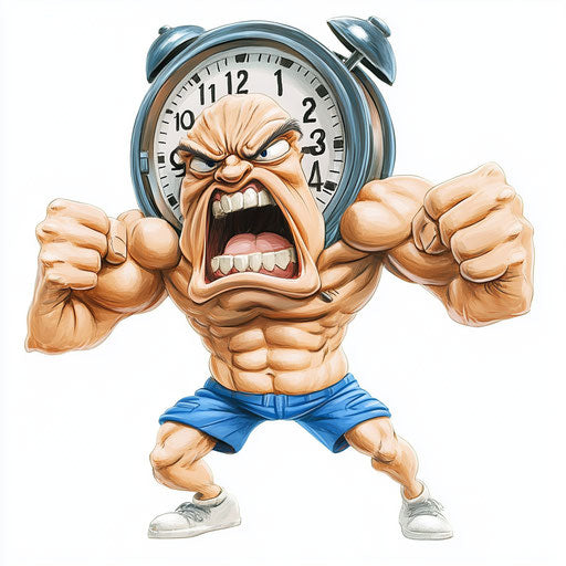 Dynamic Timer Caricature Clipart for Visual Storytelling