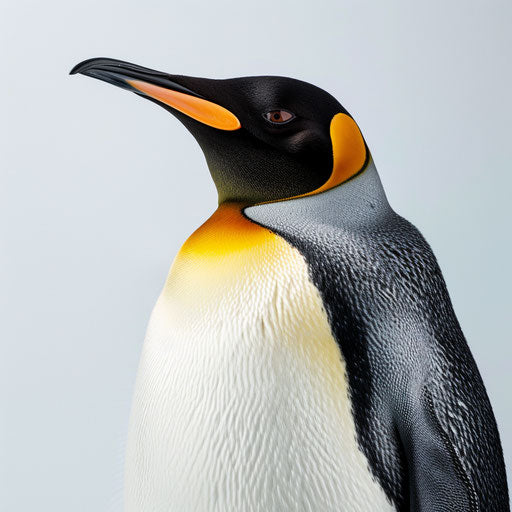Photo realistic penguin clipart on flat white background