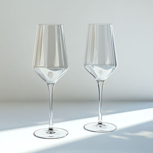 3D Champagne Glasses on flat white background, isolated clipart