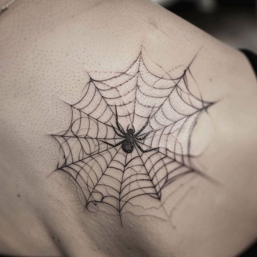 Spider Web Stencil Tattoo Kit